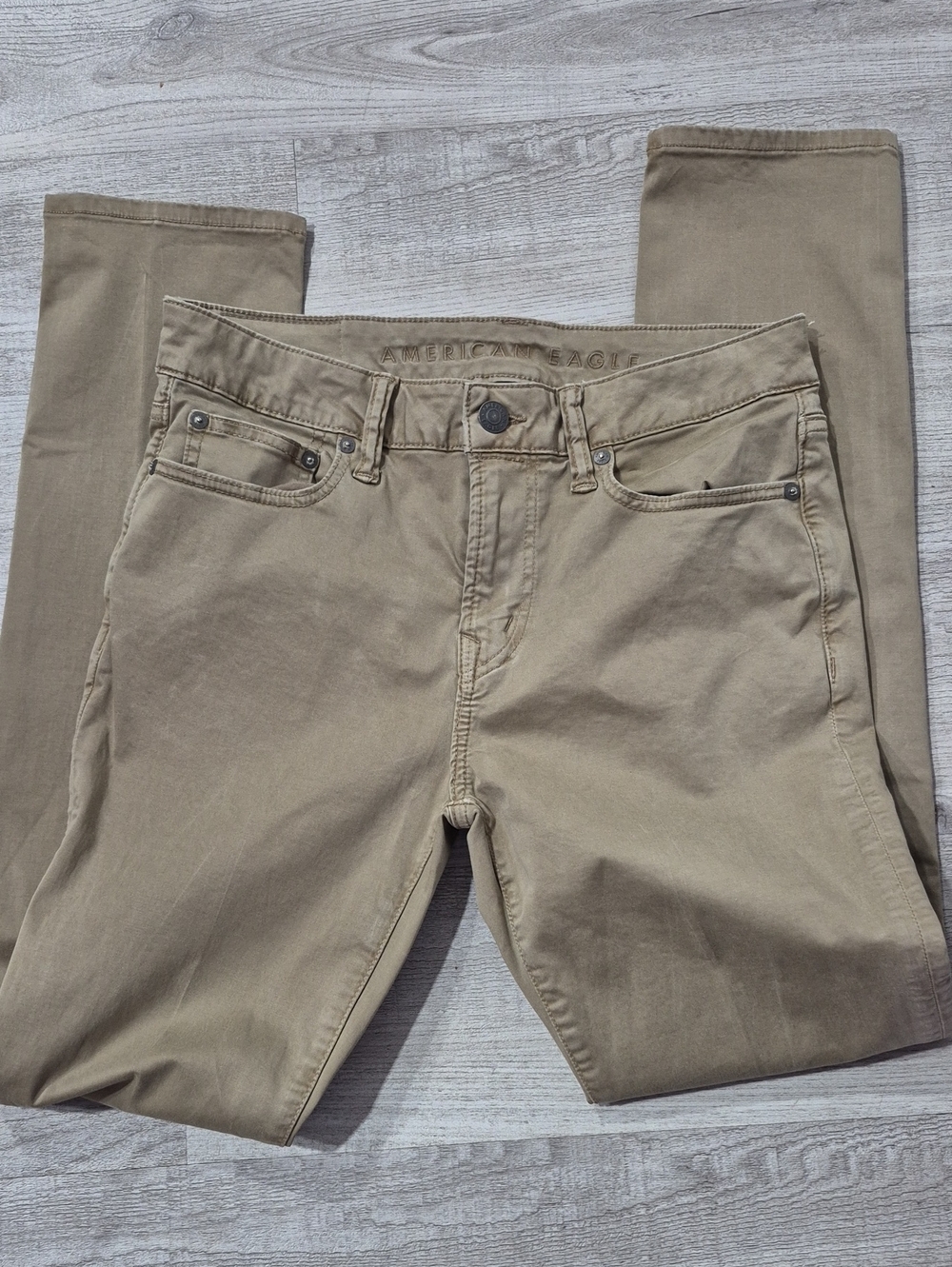 American Eagle Tan Straight Leg Pants - Taupe 29X32